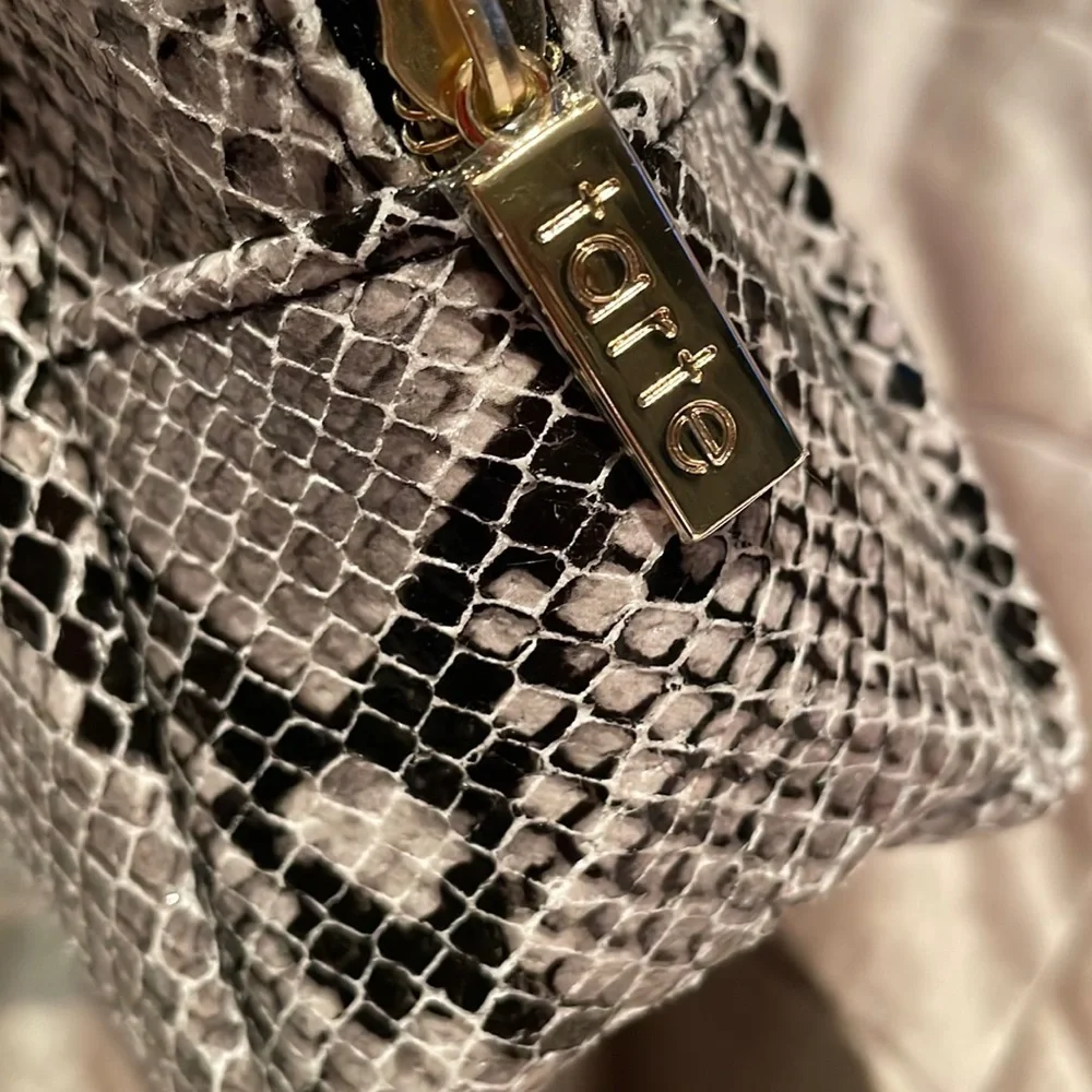 Tarte Cosmetics Faux Snakeskin Makeup Cosmetics Travel Bag